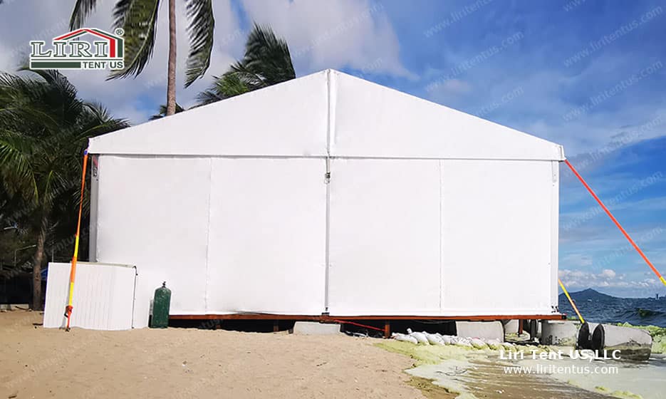 plain white PVC wall for tents